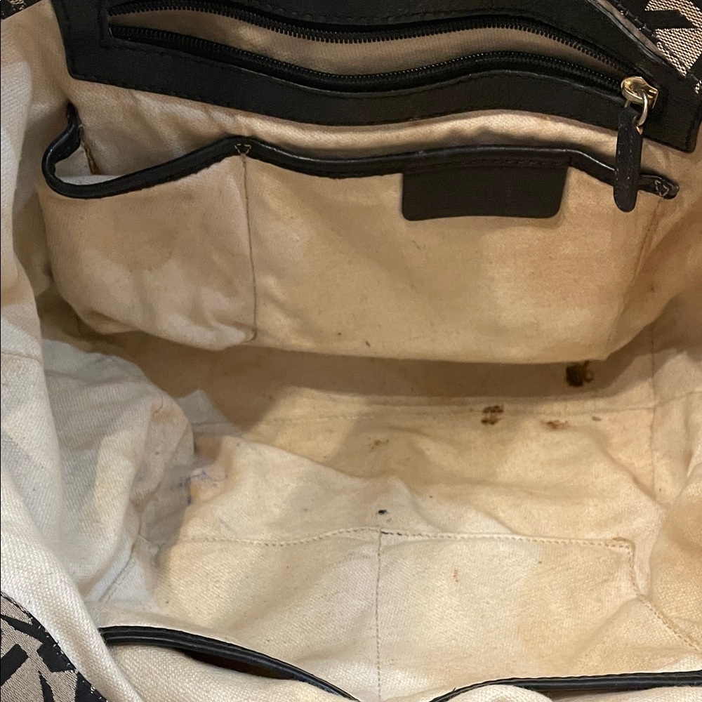 💜Michael Kors Black and Brown Logo Tote - Picture 11 of 12